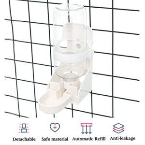 JiangYanus Rabbit Water Bottle for Crate, 17oz Hanging Cage Water Fountain Automatic Water Dispenser No Leak Rabbit Water Feeder for Bunny Chinchilla Guinea Pig Hedgehog Ferret