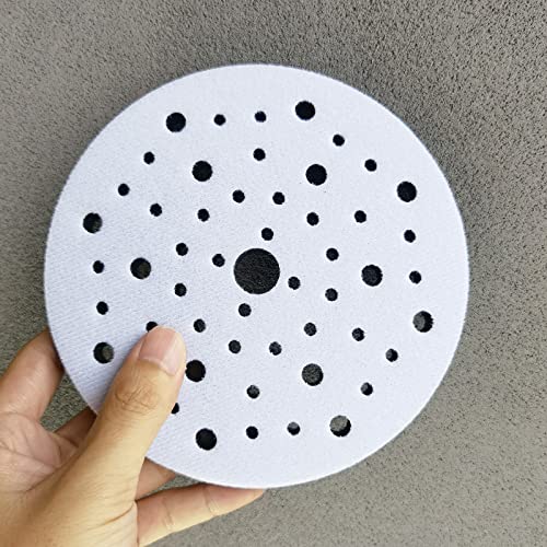 Toromp 6 Inch 53 Hole 12 mm Thickness Soft Hook and Loop Pad Interface Car Body Repair Buffing & Polishing Sponge Cushion Pad Interface Buffer Pad for Festool Sander