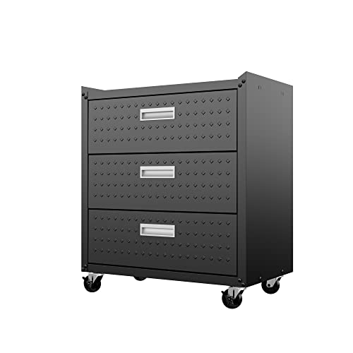 Manhattan Comfort Fortress Storage Units, Charcoal Gray