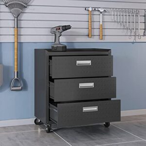 Manhattan Comfort Fortress Storage Units, Charcoal Gray