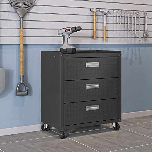 Manhattan Comfort Fortress Storage Units, Charcoal Gray