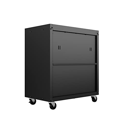 Manhattan Comfort Fortress Storage Units, Charcoal Gray