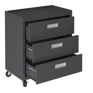 Manhattan Comfort Fortress Storage Units, Charcoal Gray