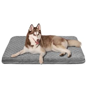 hero dog large bed for dogs, 39" orthopedic rest with removable washable cover - soft flannel top pet beds anti slip bottom (light grey, x 33.5" 2")