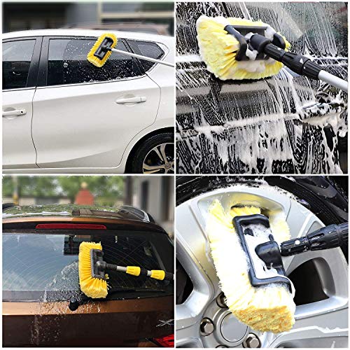 Anyyion 10" Car Wash Brush Head，Soft Bristle, Auto RV Truck Boat Camper Exterior Washing Cleaning（10-inch）