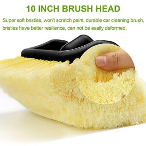 Anyyion 10" Car Wash Brush Head，Soft Bristle, Auto RV Truck Boat Camper Exterior Washing Cleaning（10-inch）