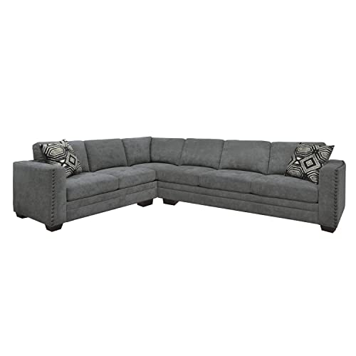 Lexicon Terrydale 2-Piece Sectional Sofa, Gray