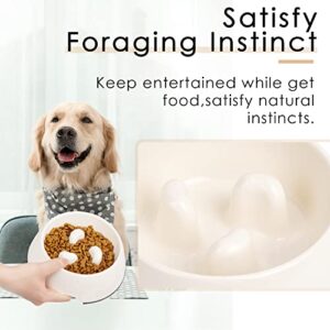 SUPERDESIGN Dog Slow Feeder Bowl 1/2 Cup Slow Feeding Dog Cat Bowls Slow Down Dog Bowl for Small Medium Large Breed Fun Feeder Slow Bowl Gulping Puppy Slow Feeder Bowl for Dry Wet Raw Food Non-Slip