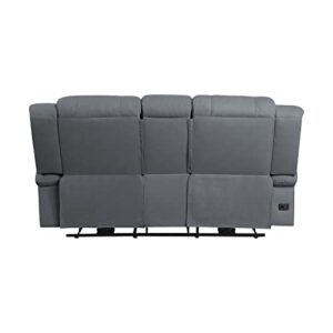 Lexicon Landwood Power Double Reclining Loveseat, Graphite Blue