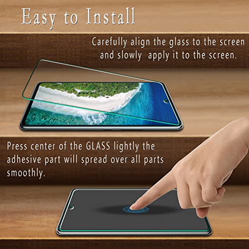 HPTech (2 Pack) Designed for Samsung Galaxy A53 5G Tempered Glass Screen Protector, Support Fingerprint Reader, Anti Scratch, Bubble Free, Case Friendly