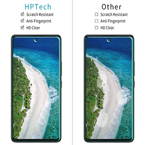 HPTech (2 Pack) Designed for Samsung Galaxy A53 5G Tempered Glass Screen Protector, Support Fingerprint Reader, Anti Scratch, Bubble Free, Case Friendly