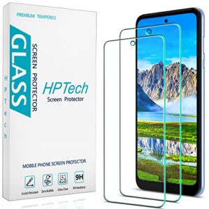 hptech (2 pack) screen protector designed for motorola moto g power 2022 tempered glass, 9h hardness, anti scratch, bubble free, easy to install