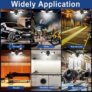 LED Garage Light, 80W Garage Lights LED Shop Light, 8000 Lumen Garage LED Ceiling Lights with 3 Adjustable Panels, 6500K Daylight Garage Lighting LED Light Bulb Fixture LED Lights for Garage, Workshop