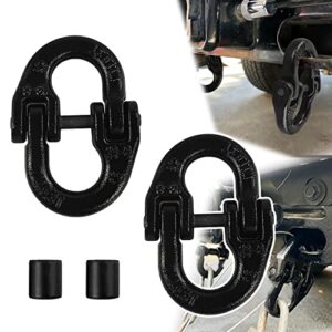 viagl 2 pcs 1/2 inch tow hitch safety chain hammerlock connector link grade 80 coupling link