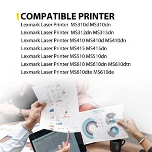 Jmomy 501H 50F1H00 Remanufactured Toner Cartridge Replacement for Lexmark 501H 501X for MS610 MS610dn MS310 MS310dn MS410 MS410dn MS415 MS415dn MS510 MS510dn Printer(5,000 Pages, 2 Pack)