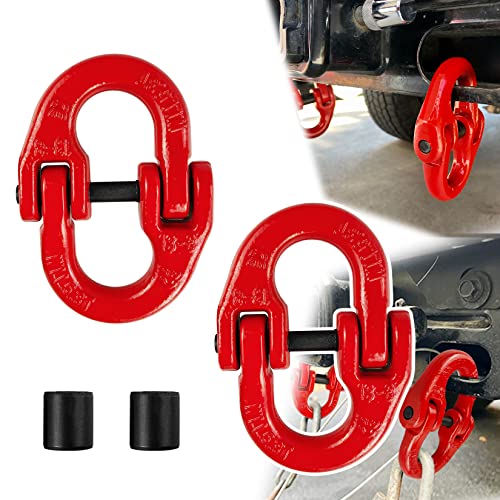 VIAGL 2 Pcs Safety G80 Hammerlock Coupling Link, Heavy Duty Alloy Steel Connecting Link 1/2 Inch Tow Hitch Hammer Lock Chain Connector, 12000 lbs Working Load Limit