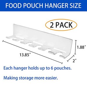 Samvitral Food Pouch Hanger for Fridge, Refrigerator Organizer Storage Yogurt,Baby Food Storage Organizer,Cabinets Refrigerators or Pantries, 2 Pack