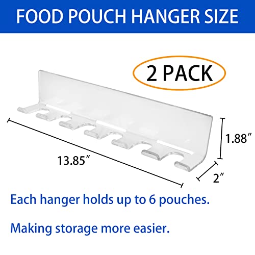 Samvitral Food Pouch Hanger for Fridge, Refrigerator Organizer Storage Yogurt,Baby Food Storage Organizer,Cabinets Refrigerators or Pantries, 2 Pack