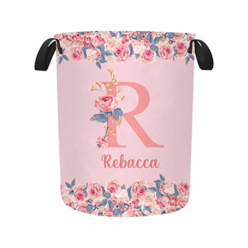 Personlized Foldable Laundry Hamper, Custom Large Laundry Basket with Name for Wife Husband Mother Father, Space Saving Container/Organizer for Share House College Dormitory 15.7 * 19.6inch