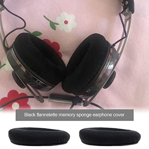 1 Pair Ear Pads Compatible with Sennheiser Momentum On-Ear Headphones Comfort Velour Ear Cushions Headset Repair Replacement Accessories Black