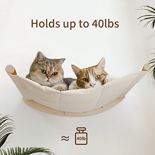 Yehnna Cat Hammock Wall Mounted Cat Shelves, Cat Wall Shelf, Cat Wall Shelves, Cat Wall Furniture, Cat Wall Bed Cat Perches for Sleeping