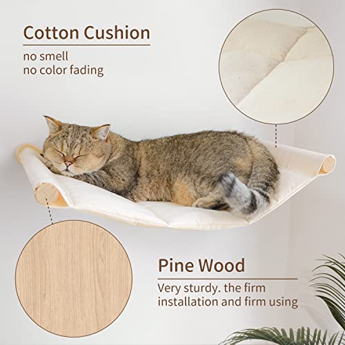 Yehnna Cat Hammock Wall Mounted Cat Shelves, Cat Wall Shelf, Cat Wall Shelves, Cat Wall Furniture, Cat Wall Bed Cat Perches for Sleeping