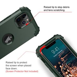 BENTOBEN Compatible with iPhone 11 Pro Max Case, Heavy Duty Rugged Shockproof 3 in 1 Hybrid Hard PC Soft Rubber Bumper Anti Slip Phone Cover for iPhone 11 Pro Max 6.5", Midnight Green