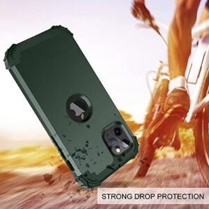 BENTOBEN Compatible with iPhone 11 Pro Max Case, Heavy Duty Rugged Shockproof 3 in 1 Hybrid Hard PC Soft Rubber Bumper Anti Slip Phone Cover for iPhone 11 Pro Max 6.5", Midnight Green