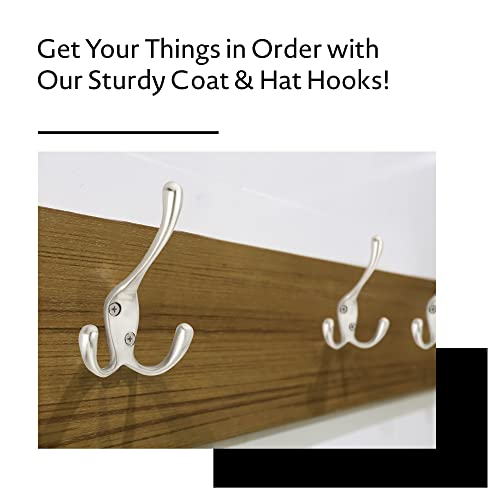 Neighbours Lane Towel Hooks for Bathroom Wall Mounted - Oil Rubbed Bronze Single Prong Wall Hooks for Hanging Coats, Clothes, Bags, Hats, Towels, & More - Pack of 2 Medium-Sized Robe Hooks