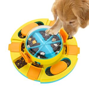 aluckmao dog puzzle toys for dogs mental stimulation, interactive treat dispensing dog toy, dog enrichment food toys