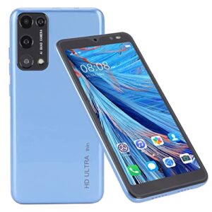 ashata unlocked android cell phone,5.45 inch hd full screen smartphone kit,2gb ram 32gb rom dual sim dual standby cell phone with face recognition,for kids,elders(blue)