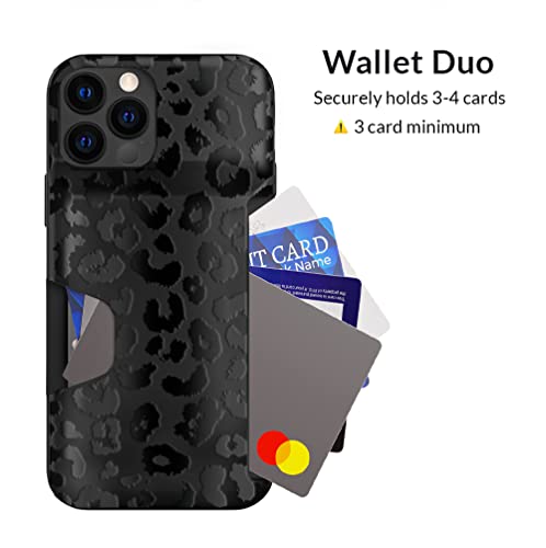 Velvet Caviar Compatible with iPhone 12 Pro Max Wallet Case for Women - Credit Card Holder Slot - Cute Slim & Protective Wallet Phone Cases [8ft. Drop Tested] - Black Leopard