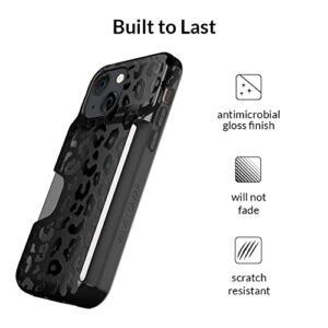 Velvet Caviar Compatible with iPhone 13 Wallet Case for Women - Credit Card Holder Slot - Cute Slim & Protective Wallet Phone Cases [8ft. Drop Tested] - Black Leopard