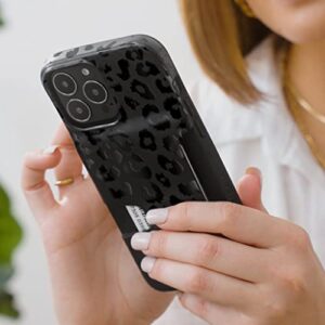 Velvet Caviar Compatible with iPhone 13 Wallet Case for Women - Credit Card Holder Slot - Cute Slim & Protective Wallet Phone Cases [8ft. Drop Tested] - Black Leopard