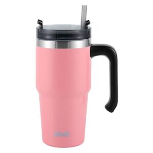 zobadic 20 oz travel mug stainless steel vacuum insulated coffee mug with handle (orange)