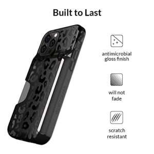 Velvet Caviar Compatible with iPhone 13 Pro Wallet Case for Women - Credit Card Holder Slot - Cute Slim & Protective Wallet Phone Cases [8ft. Drop Tested] - Black Leopard