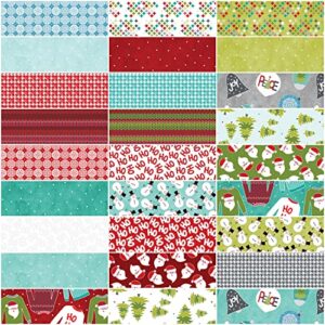 Cherry Guidry A Cozy Winter Strip-Pies 40 2.5-inch Strips Jelly Roll Benartex, (STCOZPK)