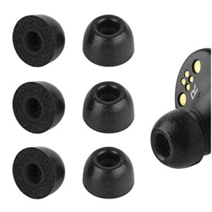 Geekria 3 Pairs Comfort Memory Foam True Wireless Earbuds Ear Tips Compatible with 4.5-6.3mm in-Ear Earphones Nozzle Blocking Noise Foam Tips/Earbud Ear Tips/Tips Eartips (S Size/Short)