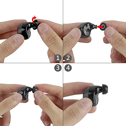 Geekria 3 Pairs Comfort Memory Foam True Wireless Earbuds Ear Tips Compatible with 4.5-6.3mm in-Ear Earphones Nozzle Blocking Noise Foam Tips/Earbud Ear Tips/Tips Eartips (S Size/Short)