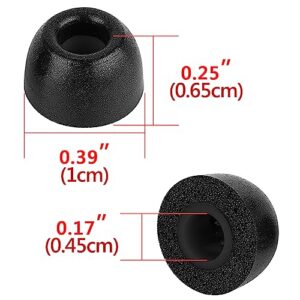 Geekria 3 Pairs Comfort Memory Foam True Wireless Earbuds Ear Tips Compatible with 4.5-6.3mm in-Ear Earphones Nozzle Blocking Noise Foam Tips/Earbud Ear Tips/Tips Eartips (S Size/Short)