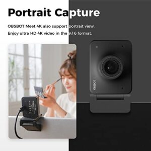 OBSBOT Meet Webcam 1080P Ultra HD AI-Powered Webcam 1080P Video Conference Camera with AI Auto Framing Auto-Focus HDR & 2X Digital Zoom