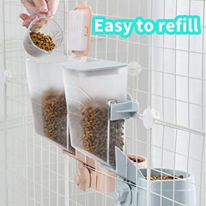 Oncpcare Rabbit Food Water Dispenser, Bunny Food and Water Bowl Set for Cage, Small Aniaml Food Dish for Rabbits, Ferrets, Cats, Birds
