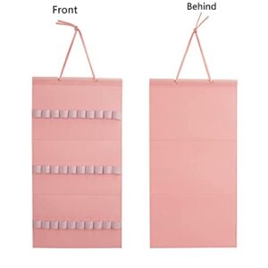 JOYMOMO Hanging Headband Holder for Girls,Felt Headband Organizer Headband Storage Holder Organizer for Headband (Without Headbands) (Pink)