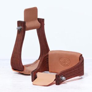 nettles the chisholms stirrups mahogany color - 1.5" tread