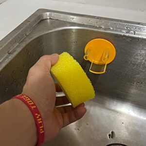 2 Pack Sponge Holder - Sponge Caddy - Suction Sponge Holder, Sink Organizer for Kitchen and Bathroom, Suction Cup Installation, NOT Include Sponge