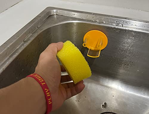 2 Pack Sponge Holder - Sponge Caddy - Suction Sponge Holder, Sink Organizer for Kitchen and Bathroom, Suction Cup Installation, NOT Include Sponge