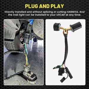 Oyviny 529004 Blade Quick Connect Harness for Installing Blade LED Tailgate Light Bar, Sync Rear Light Bar with Brake and Reverse Lights Uscar 7 Pin to 4 Way Flat Trailer Harness