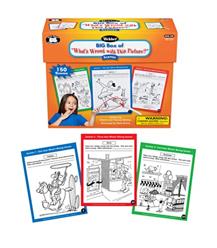 Super Duper Publications | Webber® Big Box of “What’s Wrong with This Picture?” Scenes | Critical Thinking Skills | Speech and Language Resource