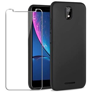 yjrop hot pepper serrano 3 case, tempered glass protector, silicone bumpers, anti-scratch shockproof - black