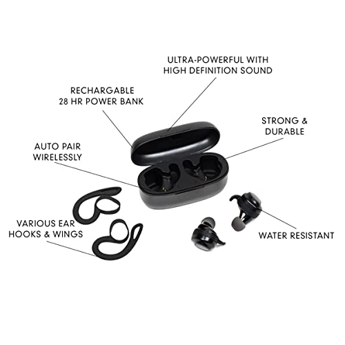 Fashionit U Buds Summit Wireless Bluetooth Earbuds, Exceptional Sound Performance, Security, & Comfort, Advanced Ergonomic Design, Water-Resistant